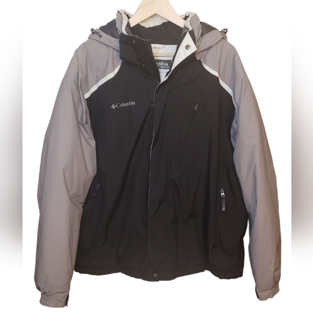Columbia Black/Gray Waterproof Ski Jacket XL